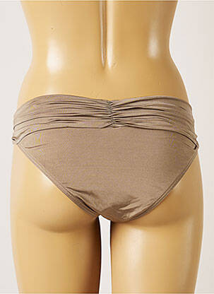 Bas de maillot de bain effet matière satinée culotte gris BANANA MOON femme