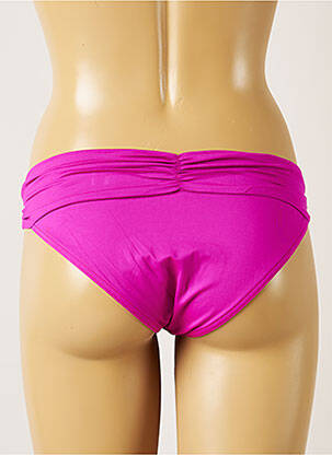 Bas de maillot de bain effet matière satinée culotte rose BANANA MOON femme