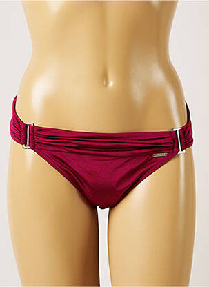 Bas de maillot de bain effet matière satinée culotte rose BANANA MOON femme