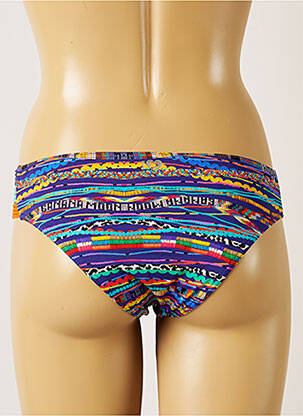 Bas de maillot de bain effet matière satinée culotte bleu BANANA MOON femme