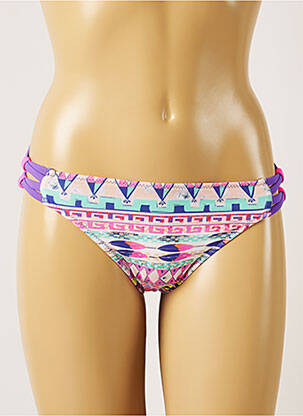 Bas de maillot de bain imprimé fantaisie bikini violet BANANA MOON femme