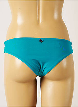 Bas de maillot de bain effet matière satinée bikini bleu BANANA MOON femme