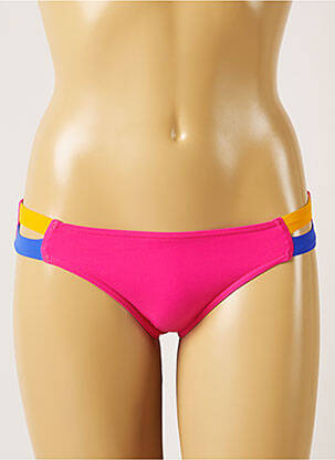 Bas de maillot de bain effet matière satinée culotte rose BANANA MOON femme