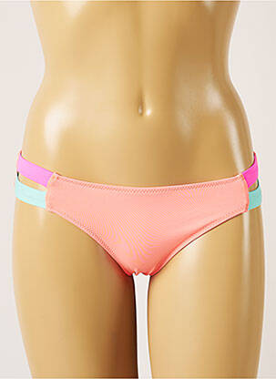 Bas de maillot de bain effet matière satinée culotte orange BANANA MOON femme