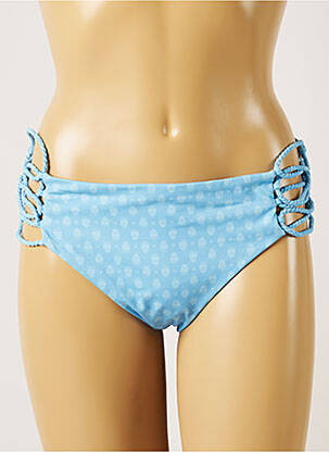 Bas de maillot de bain imprimé fantaisie culotte bleu BANANA MOON femme