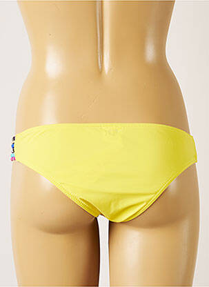 Bas de maillot de bain effet matière satinée bikini jaune BANANA MOON femme