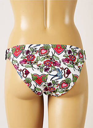 Bas de maillot de bain imprimé fleurs bikini blanc BANANA MOON femme