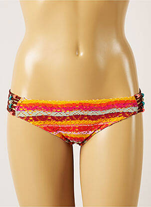 Bas de maillot de bain effet matière satinée bikini orange BANANA MOON femme