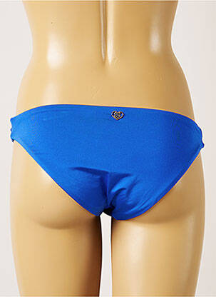 Bas de maillot de bain effet matière satinée bikini bleu BANANA MOON femme