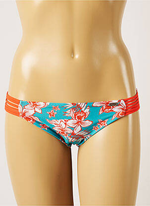 Bas de maillot de bain imprimé fleurs bikini bleu BANANA MOON femme