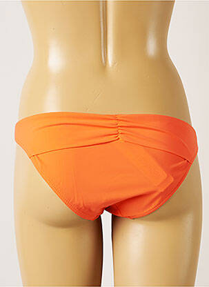 Bas de maillot de bain effet matière satinée bikini orange BANANA MOON femme