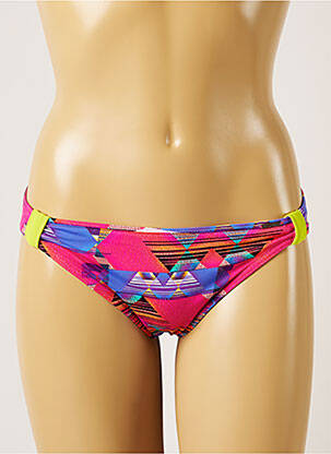 Bas de maillot de bain effet matière satinée culotte rose BANANA MOON femme