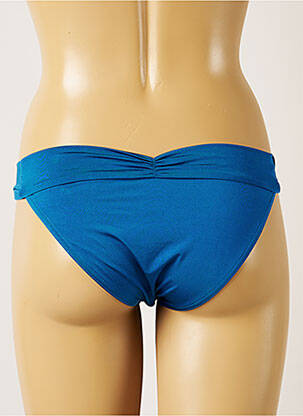 Bas de maillot de bain effet matière satinée bikini bleu BANANA MOON femme