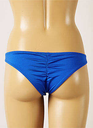 Bas de maillot de bain effet matière satinée bikini bleu BANANA MOON femme