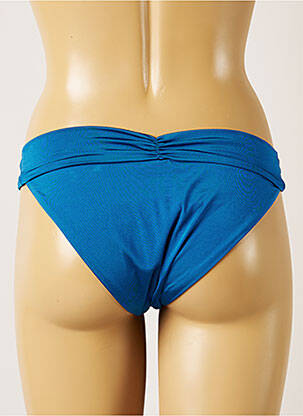 Bas de maillot de bain effet matière satinée bikini bleu BANANA MOON femme