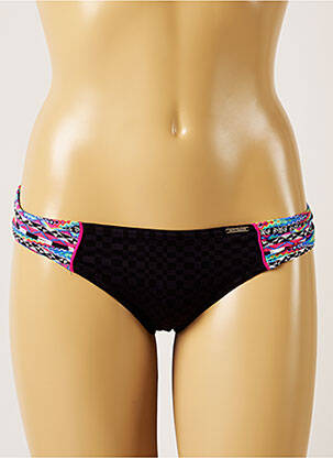 Bas de maillot de bain effet matière satinée culotte noir BANANA MOON femme