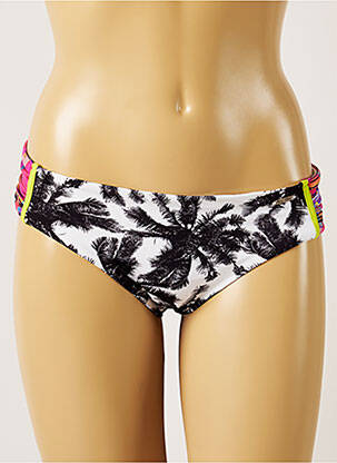Bas de maillot de bain imprimé tie and dye culotte blanc BANANA MOON femme