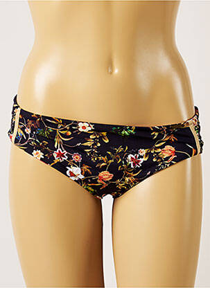 Bas de maillot de bain imprimé fleurs culotte noir BANANA MOON femme