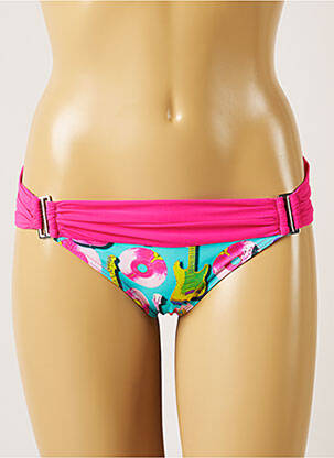 Bas de maillot de bain imprimé fantaisie culotte rose BANANA MOON femme
