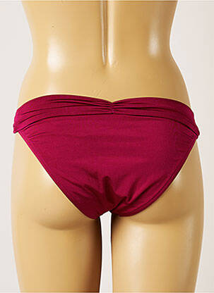 Bas de maillot de bain effet matière satinée culotte violet BANANA MOON femme