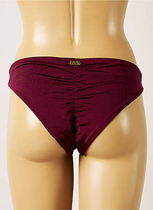 Bas de maillot de bain effet matière satinée bikini violet BANANA MOON femme