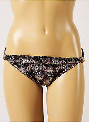 Bas de maillot de bain imprimé fantaisie bikini gris BANANA MOON femme