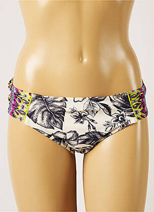 Bas de maillot de bain imprimé tie and dye culotte beige BANANA MOON femme