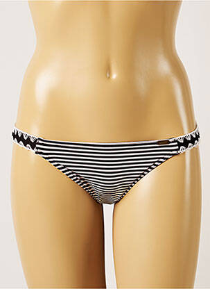 Bas de maillot de bain effet matière satinée bikini noir BANANA MOON femme