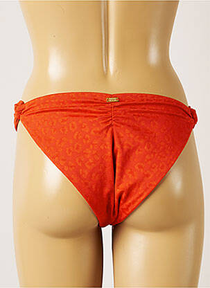 Bas de maillot de bain effet matière satinée culotte orange BANANA MOON femme