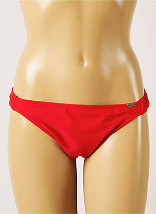 Bas de maillot de bain effet matière satinée culotte rouge BANANA MOON femme