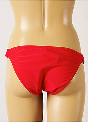 Bas de maillot de bain effet matière satinée culotte rouge BANANA MOON femme