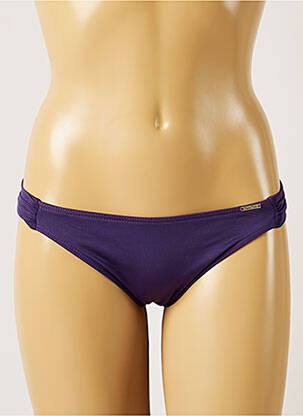 Bas de maillot de bain effet matière satinée culotte violet BANANA MOON femme