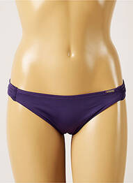 Bas de maillot de bain effet matière satinée culotte violet BANANA MOON femme