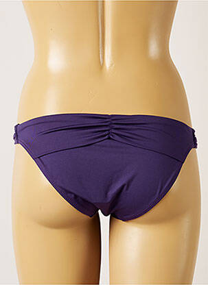 Bas de maillot de bain effet matière satinée culotte violet BANANA MOON femme