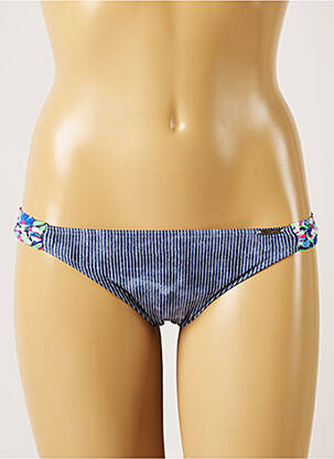 Bas de maillot de bain effet matière satinée bikini bleu BANANA MOON femme