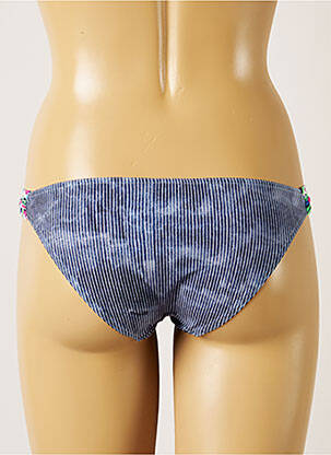 Bas de maillot de bain effet matière satinée bikini bleu BANANA MOON femme
