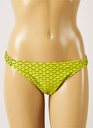 Bas de maillot de bain tissage texturé culotte vert BANANA MOON femme