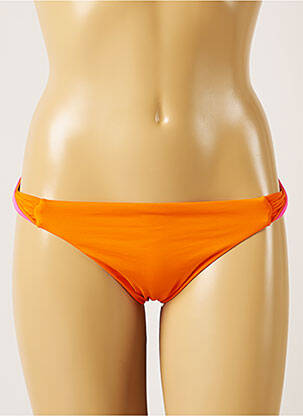 Bas de maillot de bain effet matière satinée culotte orange BANANA MOON femme