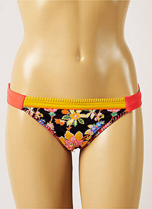 Bas de maillot de bain imprimé fleurs culotte noir BANANA MOON femme