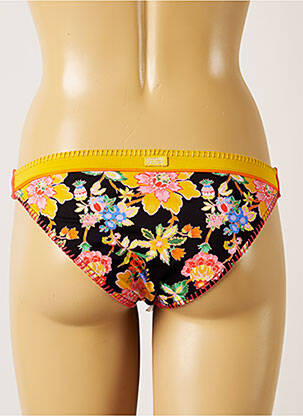 Bas de maillot de bain imprimé fleurs culotte noir BANANA MOON femme