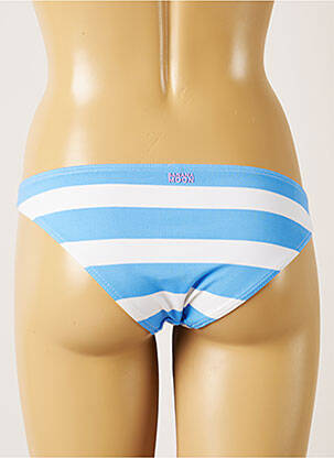 Bas de maillot de bain effet matière satinée bikini bleu BANANA MOON femme