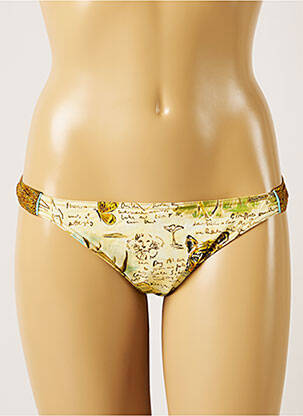 Bas de maillot de bain imprimé fantaisie bikini beige BANANA MOON femme