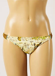 Bas de maillot de bain imprimé fantaisie bikini beige BANANA MOON femme