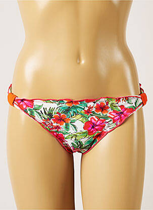 Bas de maillot de bain imprimé fleurs culotte rouge BANANA MOON femme