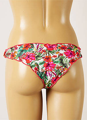 Bas de maillot de bain imprimé fleurs culotte rouge BANANA MOON femme