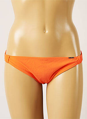 Bas de maillot de bain effet matière satinée culotte orange BANANA MOON femme
