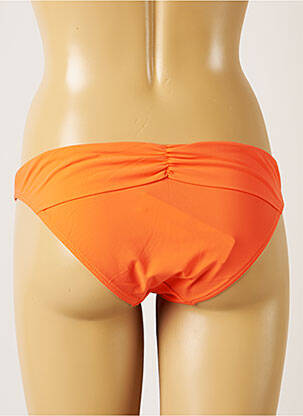 Bas de maillot de bain effet matière satinée culotte orange BANANA MOON femme