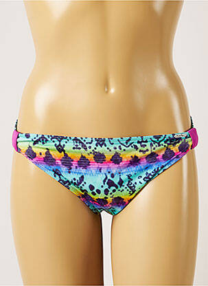 Bas de maillot de bain imprimé fantaisie culotte bleu BANANA MOON femme