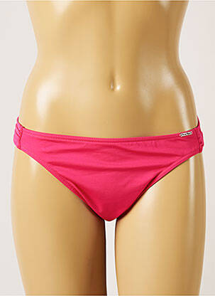 Bas de maillot de bain effet matière satinée culotte rose BANANA MOON femme