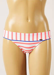 Bas de maillot de bain imprimé rayures culotte blanc BANANA MOON femme